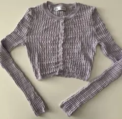 Zara ラベンダー クロップドニット
