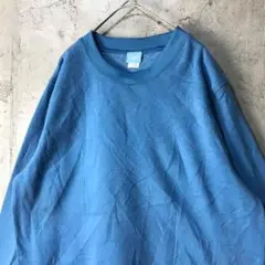 A3901古着　スウェット　ブルー　無地　90s Y2K