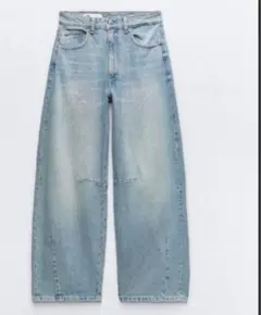 ZARA TRF BAGGY BALLOON ミッドライズデニムパンツ