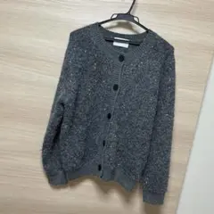 ANDREA & Co. グレー カーディガン ニット ラメ スパンコール