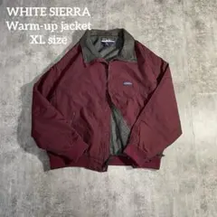 WHITE SIERRAバーガンディウォームアップジャケット短丈裏地フリースXL