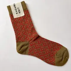 レガルト　レディース　柄ソックス 23〜25cm カーキ　KAGAWA KNIT