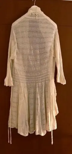 レース編み ロングカーディガン