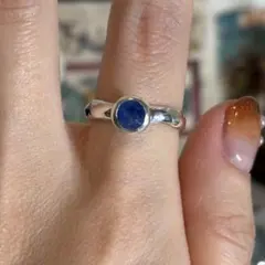 ハンドメイド　シルバー925 　シルバーリング　サファイア
