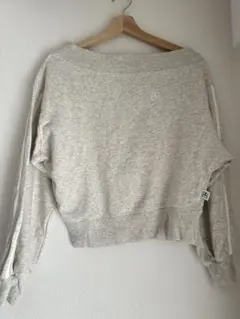 SNIDEL オフショルダー グレー スウェット ONE SIZE