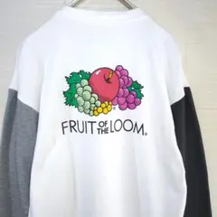 フルーツオブザルーム　スウェット　ビッグプリント　ワッペン刺繍