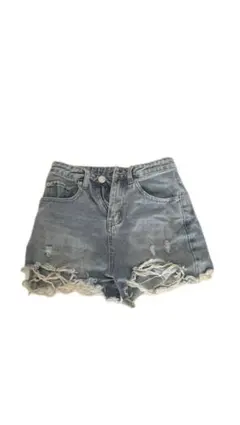 デニム ダメージショートパンツ