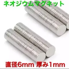 100個　6mm ネオジウム　マグネット　磁石　ディスク　ハンドメイド　パーツ