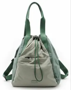 【新品未使用】FIRANO 軽量ナイロンナップサック/303061 グリーン系