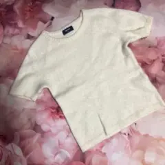 UNIQLO 半袖ニットセーター M アイボリー