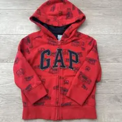 GAP 消防車 裏起毛 110 パーカー レッド