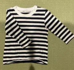 無印良品　ストライプ 長袖Tシャツ 80cm
