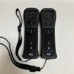 Wiiリモコン　ブラック　黒　カバー　ストラップ付き　2個セット