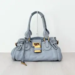 Chloe クロエ パディントン ハンドバッグ 南京錠 スカイブルー