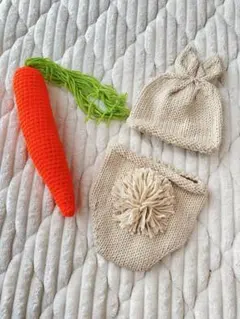 ニューボーンフォト撮影セット ベビー衣装　うさぎさん　新生児用　100日記念