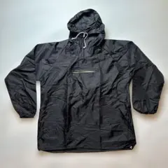 ナイロンジャケット 雨衣　カッパ　ポンチョ　フード付き　黒　L【未使用美品】