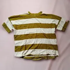 java ジャバ Tシャツ ボーダー オリーブグリーン 【M】のサムネイル