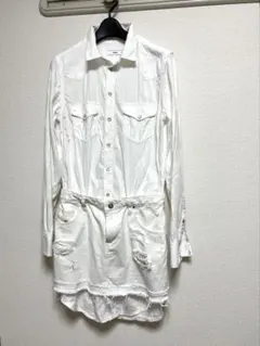 diesel レディース シャツワンピース ダメージ　S