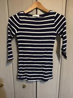 ZARA ザラ W&B ストライプ 五分袖 Tシャツ