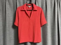 H&M ポロニット レッド Sサイズのサムネイル