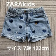 ZARA kids セサミストリート クッキーモンスター デニム ショートパンツ