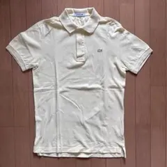 LACOSTE ポロシャツ イエロー 鹿の子 ワンポイント M