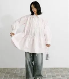 KBF ティアードバルーンミニワンピース