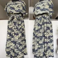 ハンドメイド【着物リメイク】上品な光沢感　セットアップ　ブラウス＆スカート　⑤