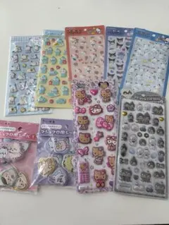 新品未開封　シール まとめ売り 9点セットサンリオちいかわモンチッチ