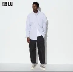 23AW UNIQLO U ワイドフィットパラシュートカーゴパンツ ブラック
