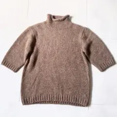 極美品 ロエフ セーター ニット 高級素材 リャマ ふんわり ハイネック フリー