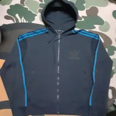 00s adidasアディダス　トラックパーカー　ジャージ　フロッキーロゴ