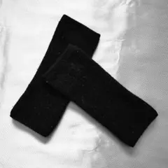 ①【中古】ニット レッグウォーマー ルーズアームウォーマー ユニセックス 黒