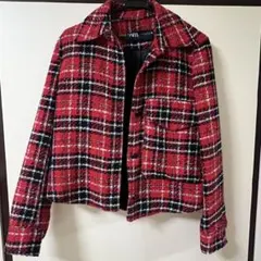ZARA テーラードジャケット チェック柄