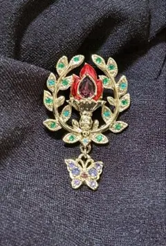 ANNA SUI アナスイ　クリスマス　キャンドル　蝶　タックピン　ブローチ