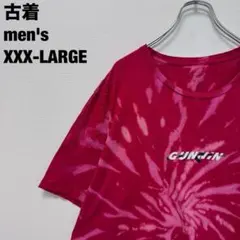 ノーブランド 古着 Tシャツ ブリーチ加工 ビッグシルエット 赤 XXXL 古着