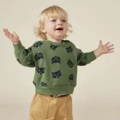 PETIT BATEAU アライグマプリント トレーナー　74cm