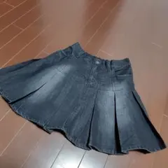 ダークデニム プリーツミニスカート
