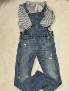 GAP KIDS 150cmデニムオーバーオール と140cmブラウスのセット