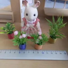 Ｎｏ．53 ミニチュアフェイクアレンジメント植物色々4点セットです。