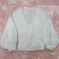 ラメ入りふわふわニットカーディガン