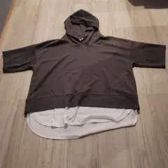 SHELNEY グレー フード付き パーカー