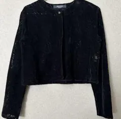 【美品】COMME CA DU MODE 透かしカーディガン　ブラック　オフィス