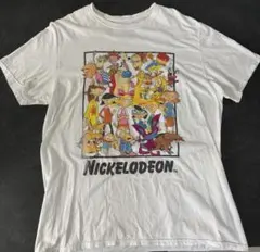 Nickelodeon キャラクター集合 Tシャツ ホワイトXL