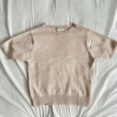 CHILLFAR ベージュ ヘザーサマーニットトップスのサムネイル