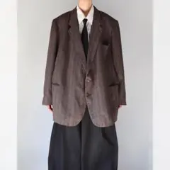 00s archive ブラウン オーバーサイズ ウールジャケット 古着 海外製