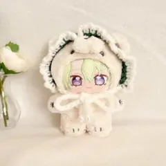 ヘッドドレス ぬい服 耳出し いつぬい フリル レース 緑 グリーン