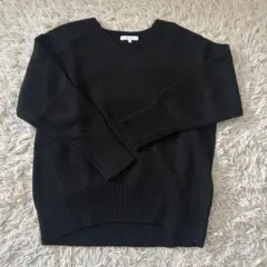 グローバルワーク vネックセーター M ブラック