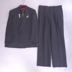 vintage セットアップ ダブルスーツ グレー モード カジュアル