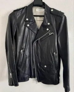 Black by Vanquish レザー シングルライダースジャケット VANQUISH 革ジャン ライダース / ヴァンキッシュ カウレザー